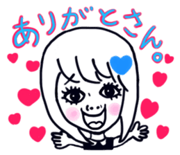 Girl super cute kansai accent sticker #10001824