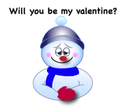 Snowman's Valentine Eng Ver sticker #10002831
