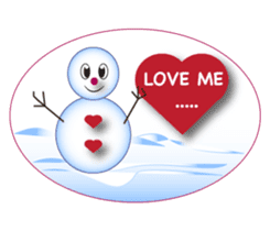 Snowman's Valentine Eng Ver sticker #10002857