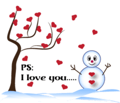 Snowman's Valentine Eng Ver sticker #10002862