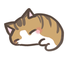 Daily life of a cat in Hana and Roron sticker #10004121