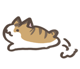 Daily life of a cat in Hana and Roron sticker #10004122