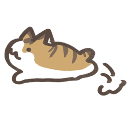 Daily life of a cat in Hana and Roron sticker #10004122