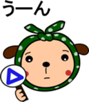 Scarf dog sticker #10004226