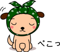 Scarf dog sticker #10004231