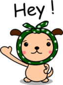 Scarf dog sticker #10004240