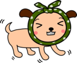 Scarf dog sticker #10004241