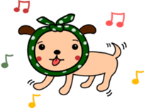 Scarf dog sticker #10004242