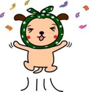 Scarf dog sticker #10004243