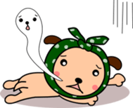 Scarf dog sticker #10004244