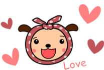 Scarf dog sticker #10004247