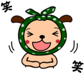 Scarf dog sticker #10004258