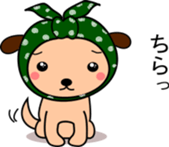 Scarf dog sticker #10004260