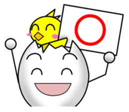 A chick and egg(English) sticker #10004904