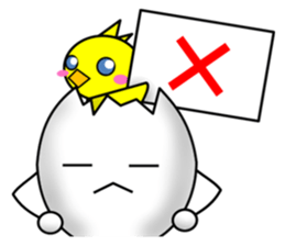 A chick and egg(English) sticker #10004905