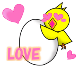 A chick and egg(English) sticker #10004915