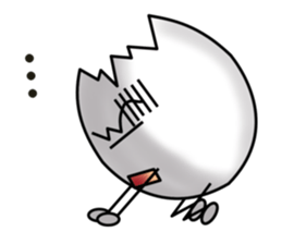 A chick and egg(English) sticker #10004917