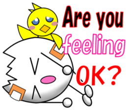 A chick and egg(English) sticker #10004933