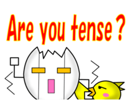 A chick and egg(English) sticker #10004940