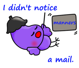 Eggplant chick English version sticker #10005027