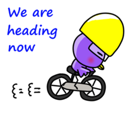 Eggplant chick English version sticker #10005037