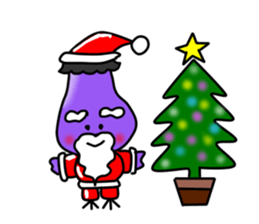 Eggplant chick English version sticker #10005061