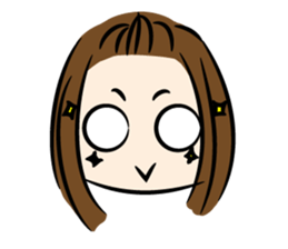 the yellow-dressed girl sticker #10005956