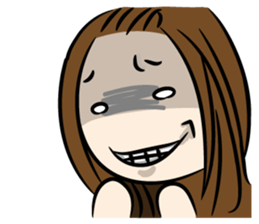 the yellow-dressed girl sticker #10005957