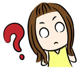 the yellow-dressed girl sticker #10005960