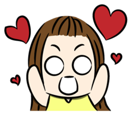 the yellow-dressed girl sticker #10005962