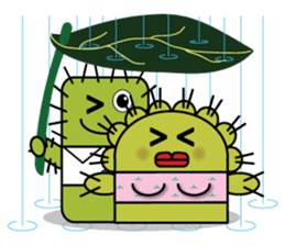 The Cactus Family (English Version) sticker #10006045