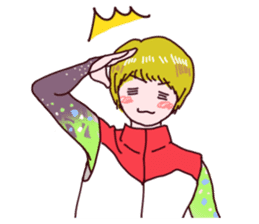 Go! Men's figure skater!2 sticker #10010201