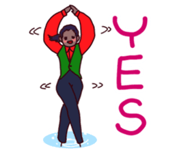 Go! Men's figure skater!2 sticker #10010202