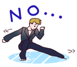 Go! Men's figure skater!2 sticker #10010203