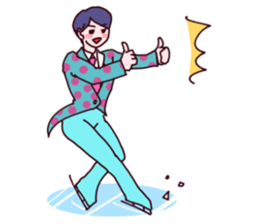 Go! Men's figure skater!2 sticker #10010205