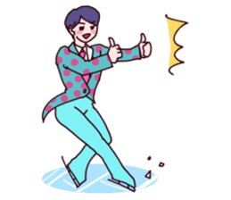 Go! Men's figure skater!2 sticker #10010205