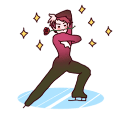 Go! Men's figure skater!2 sticker #10010224