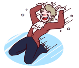 Go! Men's figure skater!2 sticker #10010227