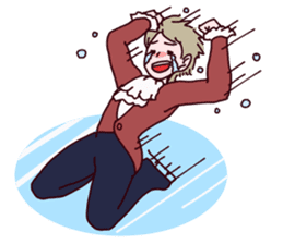 Go! Men's figure skater!2 sticker #10010227