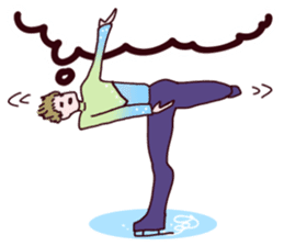 Go! Men's figure skater!2 sticker #10010235