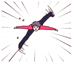 Go! Men's figure skater!2 sticker #10010237