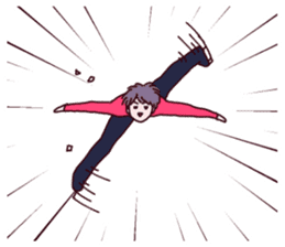 Go! Men's figure skater!2 sticker #10010237