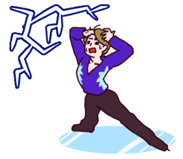 Go! Men's figure skater!2 sticker #10010238
