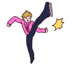 Go! Men's figure skater!2 sticker #10010239