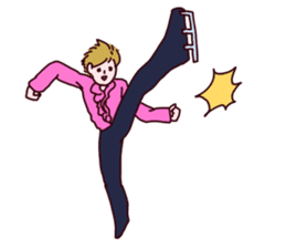 Go! Men's figure skater!2 sticker #10010239