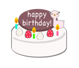 Alpaca anniversary sticker #10010722