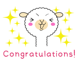 Alpaca anniversary sticker #10010728