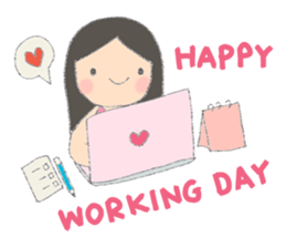 Happy Working with Little Tum+ sticker #10011272