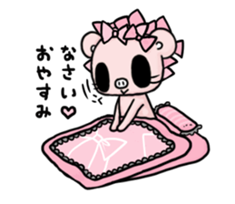 Cute faily pig 4 Butako's office life sticker #10011601