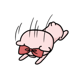 Cute faily pig 4 Butako's office life sticker #10011638